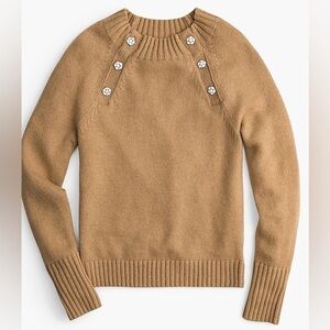 Crewneck sweater with jeweled buttons SzL
